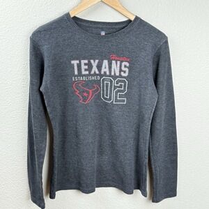 Vintage Houston Texans NFL Thermal Shirt Size L Waffle‎ Knit Y2K Football 2002